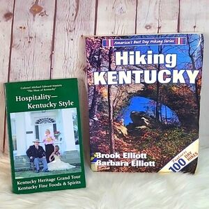 Vintage 90s Hiking Kentucky & Kentucky Hospitality Paperback Book Bundle of Two